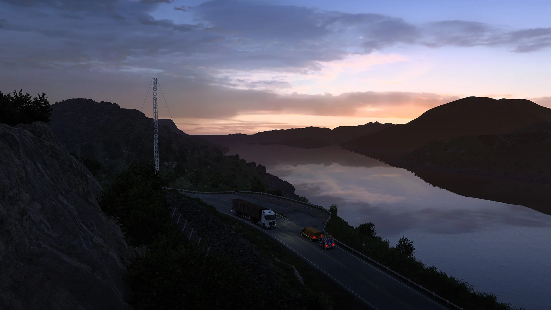 峡湾公路夜景